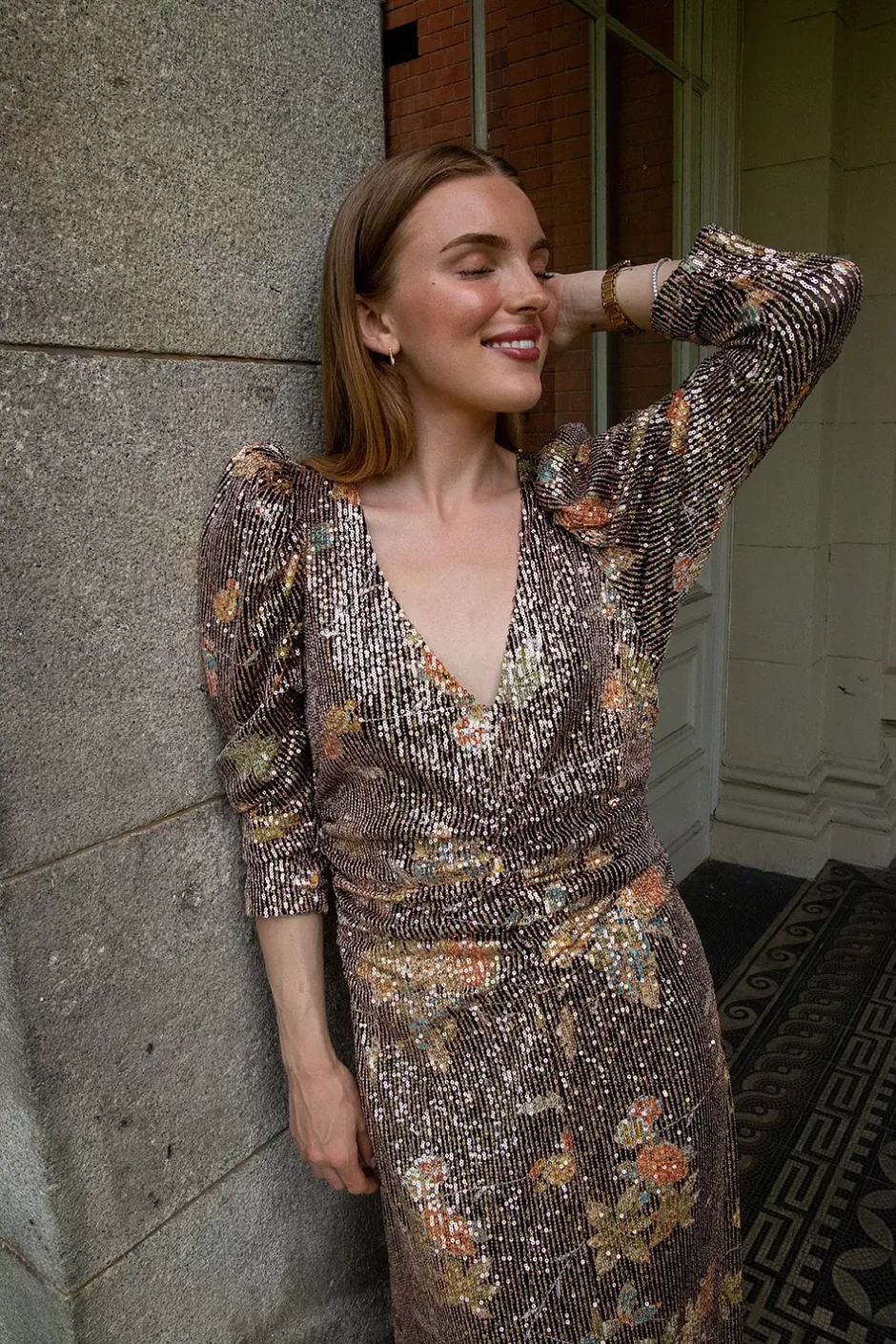 Sequins Maxi Dress Night Garden^CARMA Online