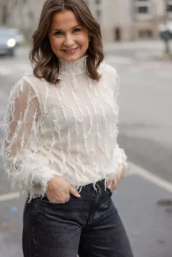 Skallo Blouse Creme^MUNTHE Online