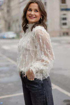 Skallo Blouse Creme^MUNTHE Online
