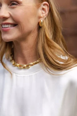 Small Ribbed Drop Earrings Gold^ANINE BING Best