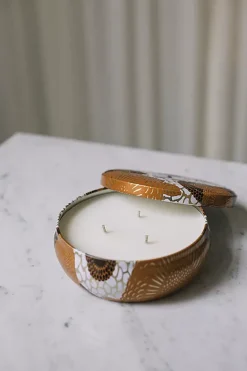 Spiced Pumpkin Latte 3-Wick Candle in Dec Tin 40t^VOLUSPA Best