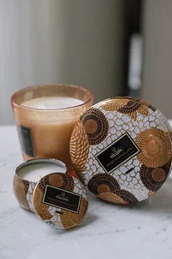 Spiced Pumpkin Latte 3-Wick Candle in Dec Tin 40t^VOLUSPA Best