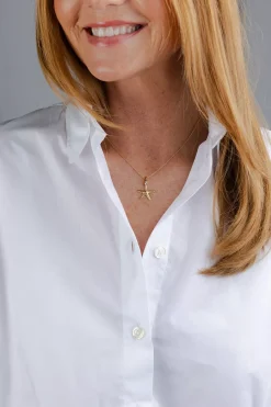 Starfish Necklace Gold Crystal^CAROLINE SVEDBOM Best