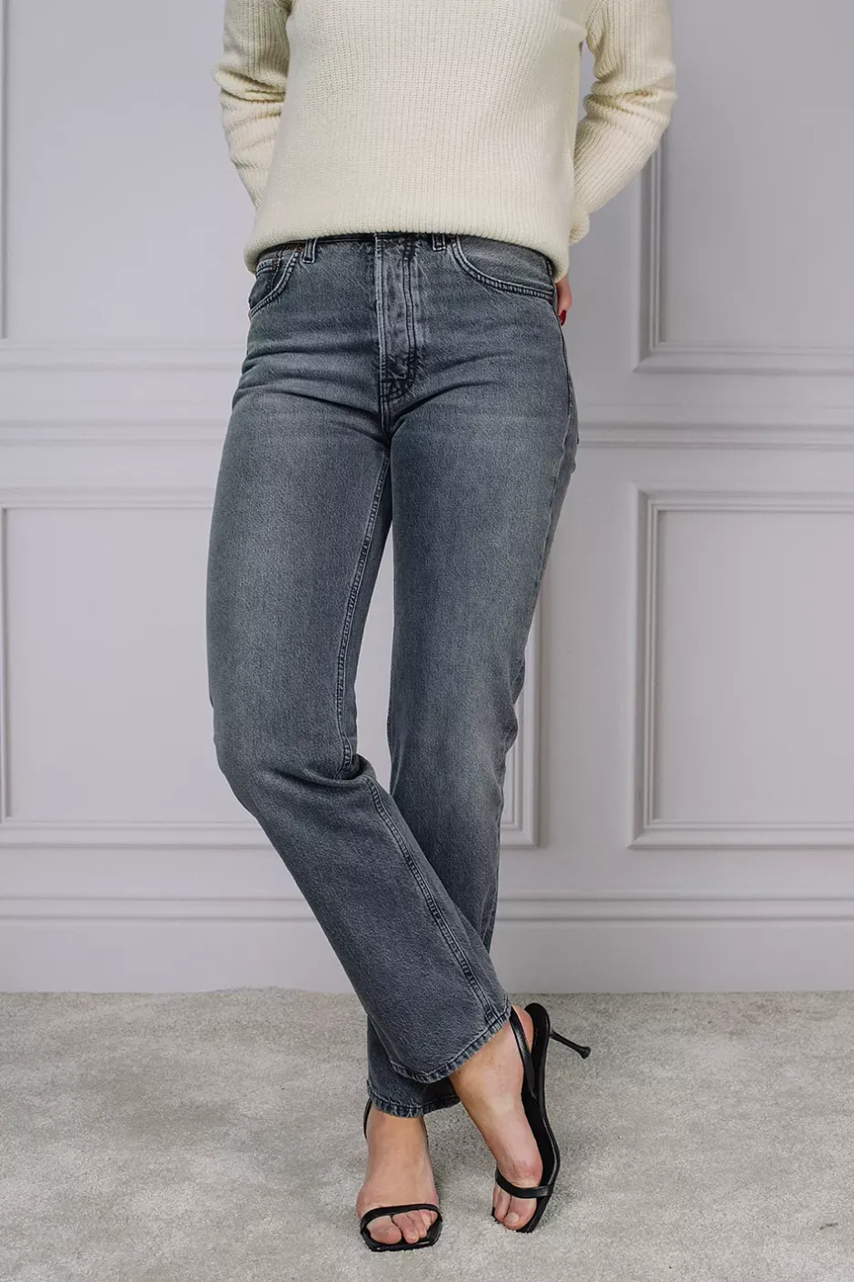 Straight Leg Denim Grey^DAGMAR Hot