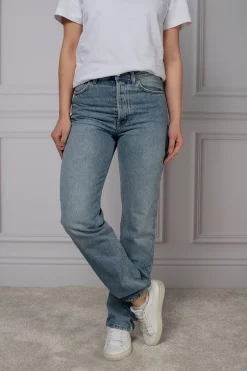 Straight Leg Denim Light Blue Wash^DAGMAR Fashion