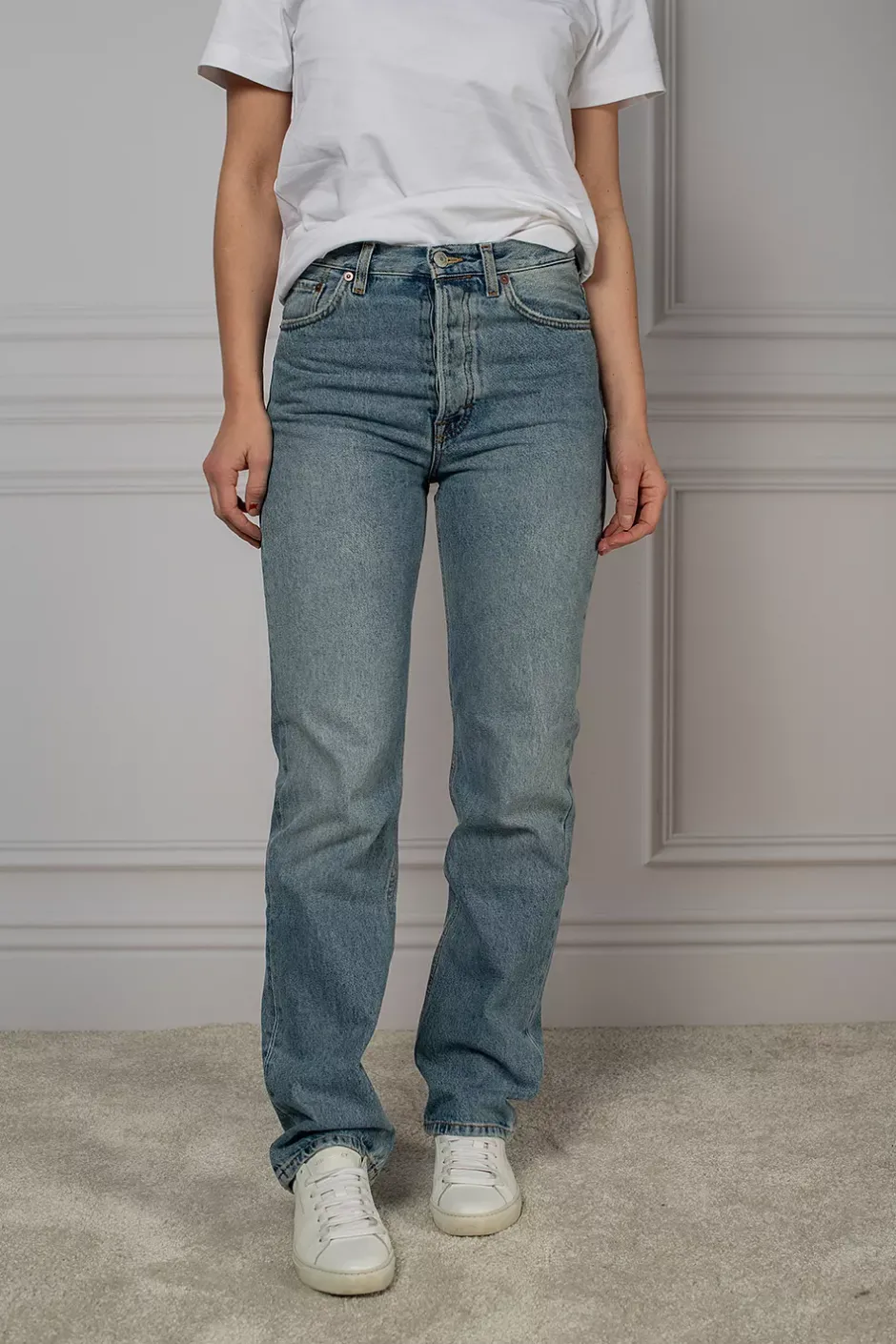 Straight Leg Denim Light Blue Wash^DAGMAR Fashion