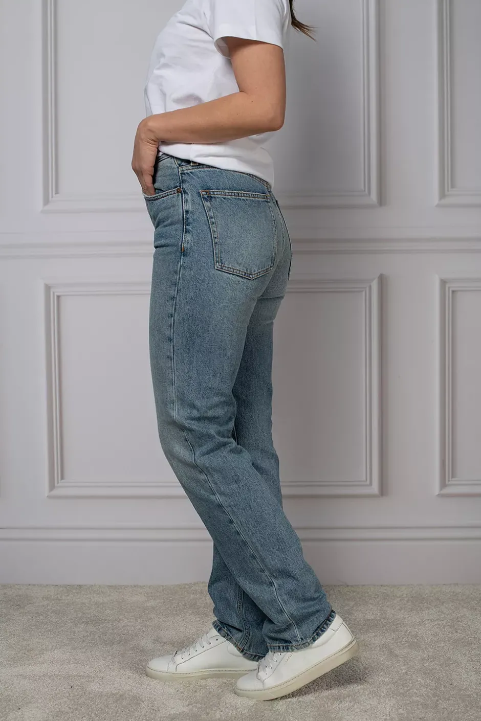 Straight Leg Denim Light Blue Wash^DAGMAR Fashion