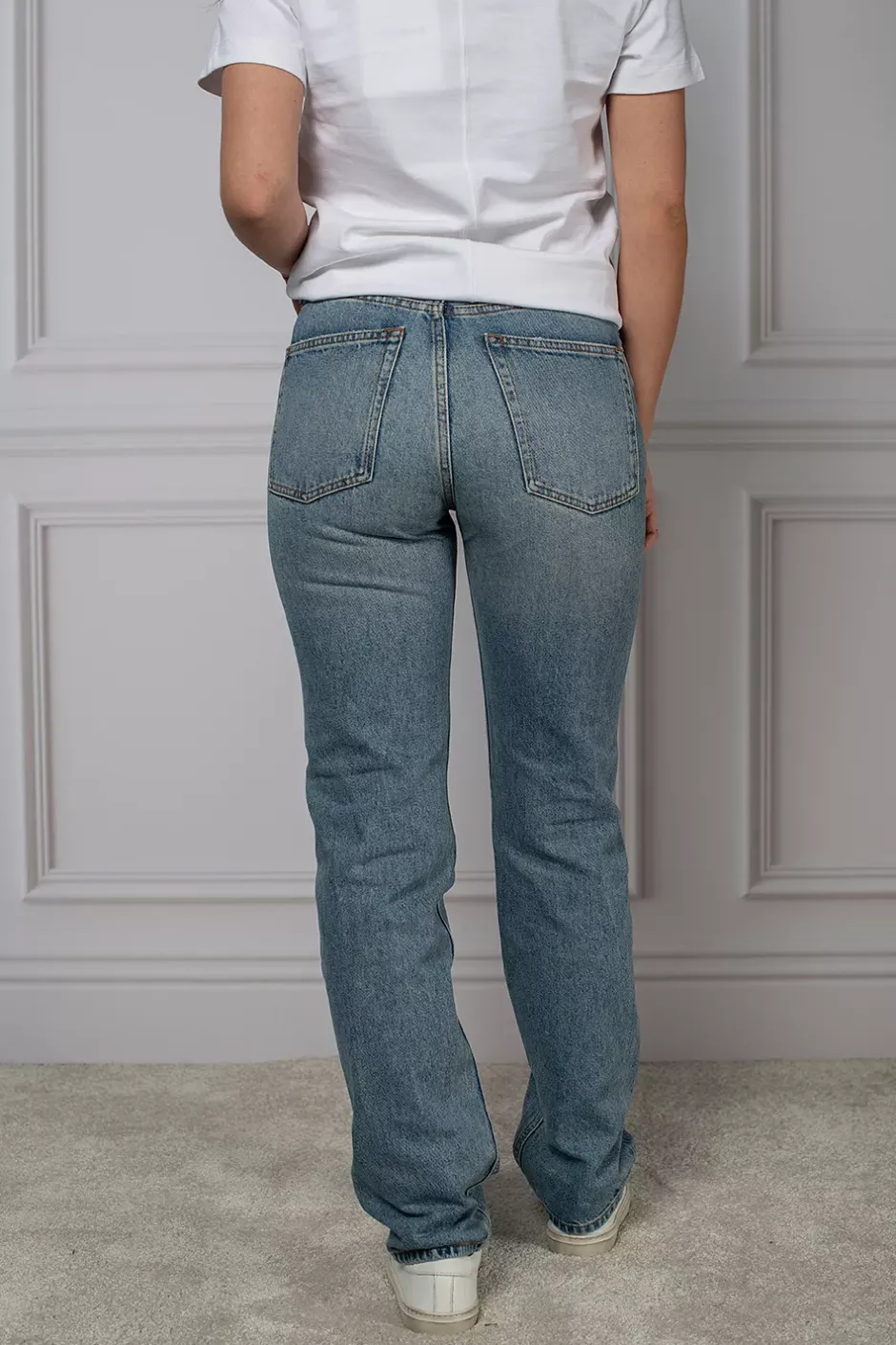 Straight Leg Denim Light Blue Wash^DAGMAR Fashion