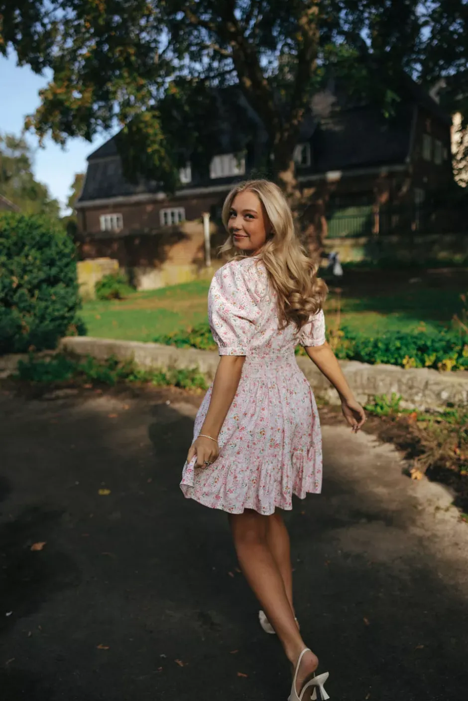 Structured Mini Dress Petite Flowers^BY TIMO Fashion