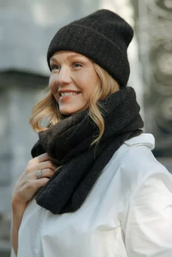 Susanna Basic Scarf Dark Brown^NATURA CASHMERE Sale