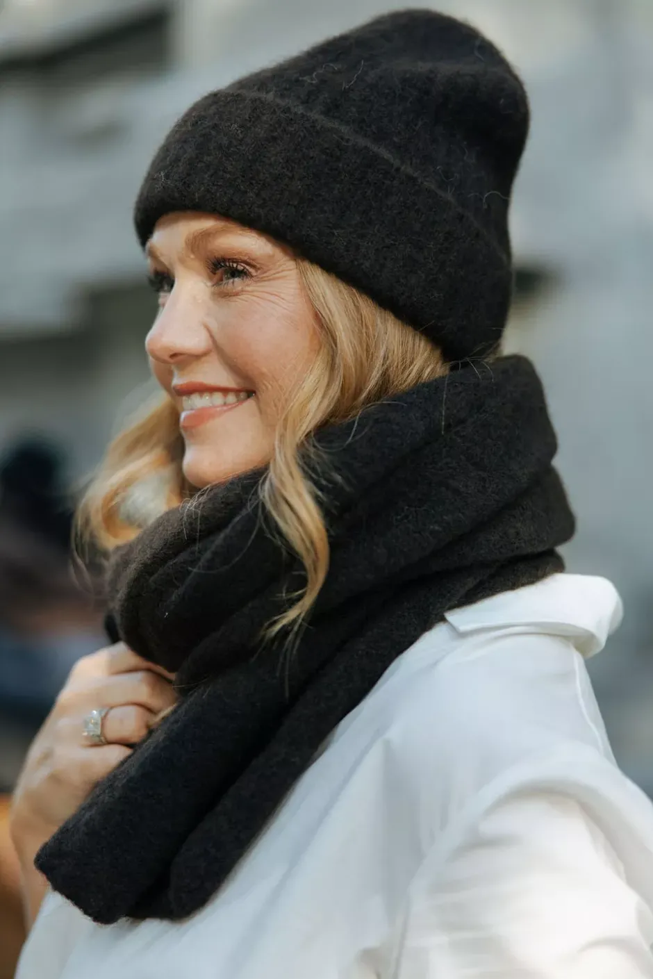 Susanna Basic Scarf Dark Brown^NATURA CASHMERE Sale
