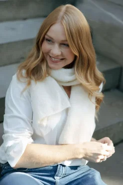 Susanna Basic Scarf Ivory^NATURA CASHMERE Outlet