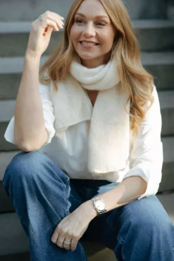Susanna Basic Scarf Ivory^NATURA CASHMERE Outlet