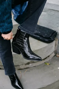 Tania Croco Boots Black Embossed^ANINE BING Best