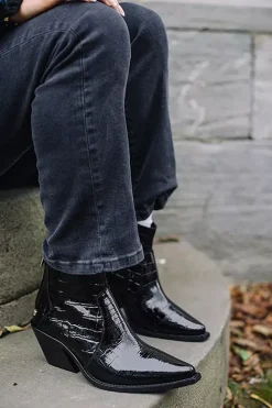 Tania Croco Boots Black Embossed^ANINE BING Best