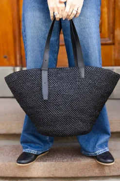 The Bianca Raffia Bag Large^LIÈ STUDIO New