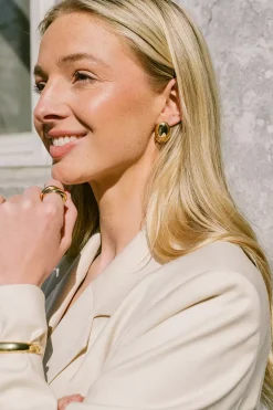 The Camille Earrings Gold^LIÈ STUDIO New