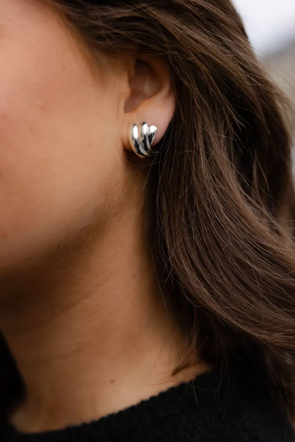 The Magda Earrings Silver^LIÈ STUDIO New