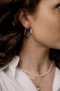 Thin Hoops Medium Silver^HIIL STUDIO JEWELRY Fashion