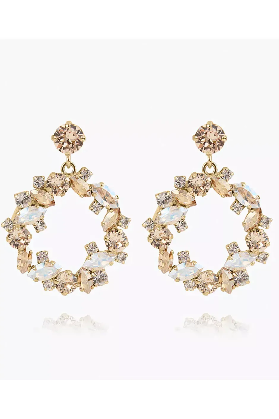 Thyra Earrings Gold Crystal/Golden Shadow^CAROLINE SVEDBOM Outlet