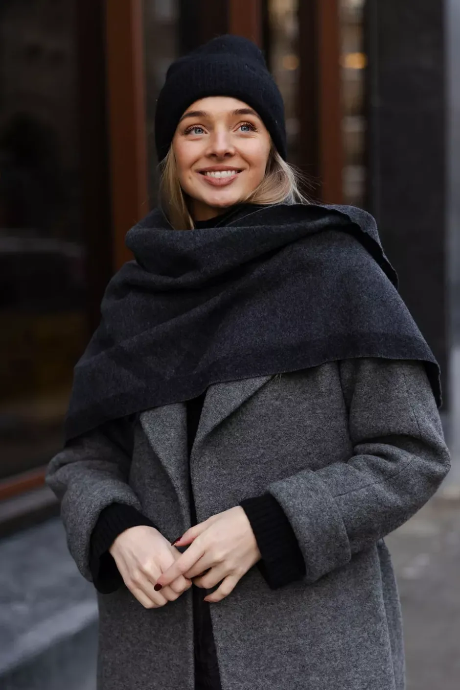 Triangle Scarf Charcoal/Volcano^ENVELOPE1976 Online