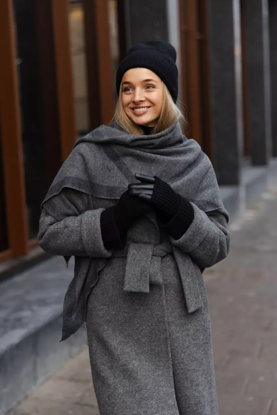Triangle Scarf Volcano/Dark Grey^ENVELOPE1976 Hot