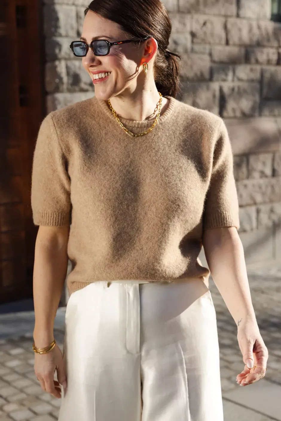 Trine Knit Tee Nature^CARMA COLLECTION Hot