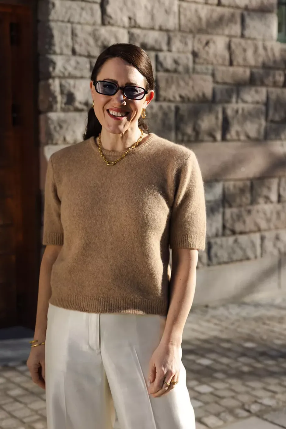 Trine Knit Tee Nature^CARMA COLLECTION Hot