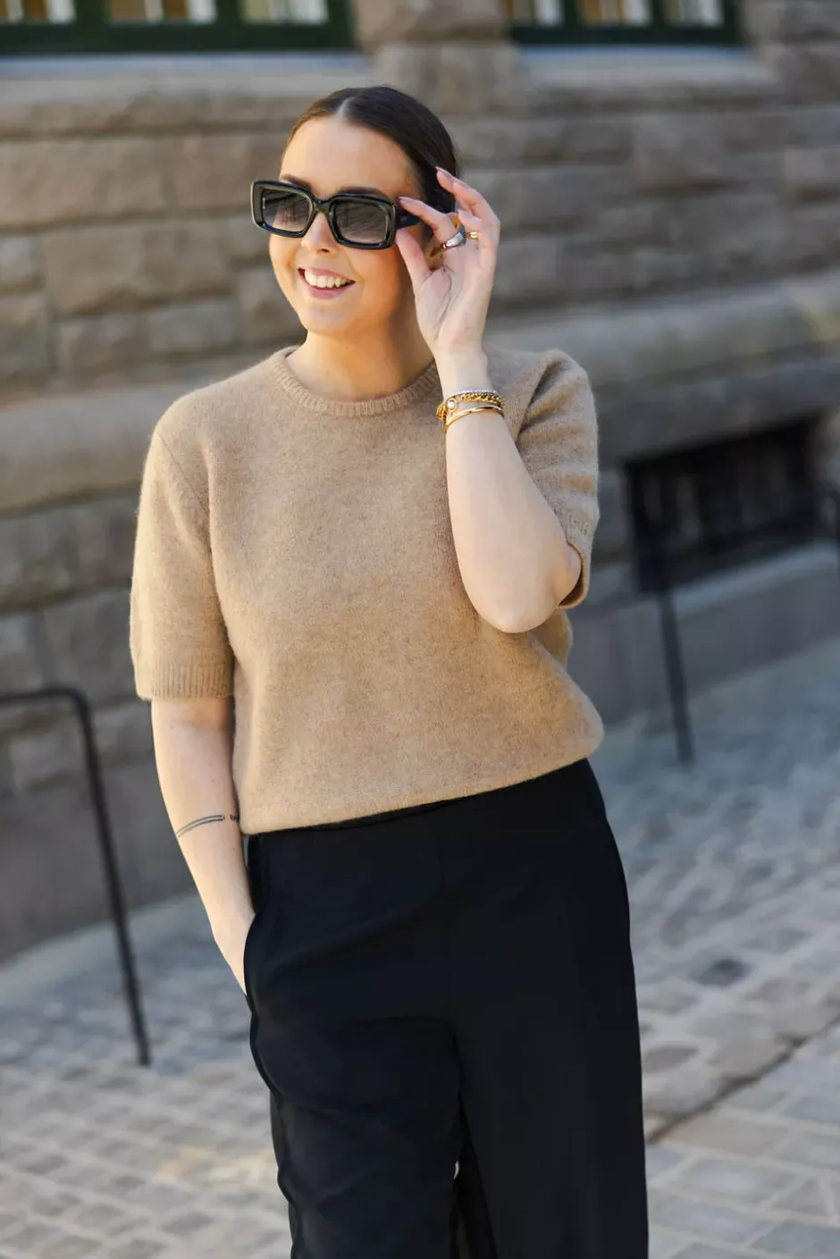 Trine Knit Tee Nature^CARMA COLLECTION Hot