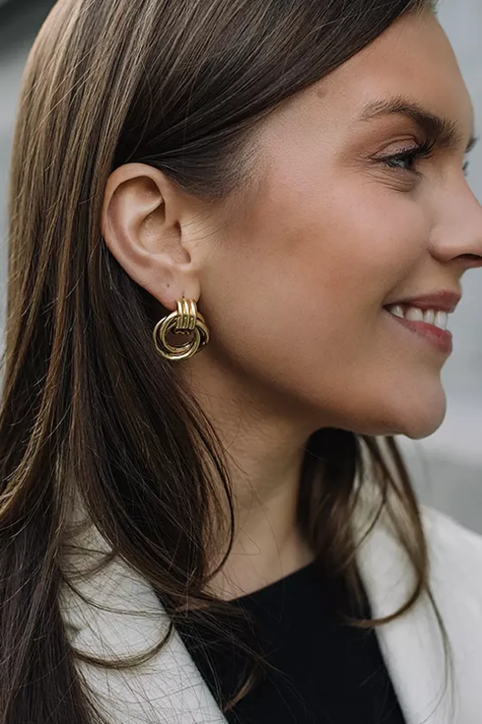 Triple Knot Earrings Gold^ANINE BING Best