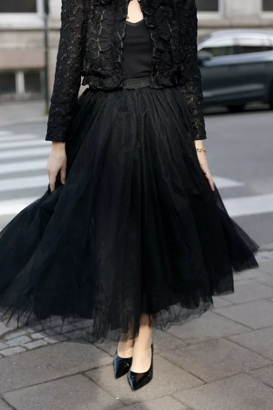 Tulle Maxi Skirt Black^CARMA Discount