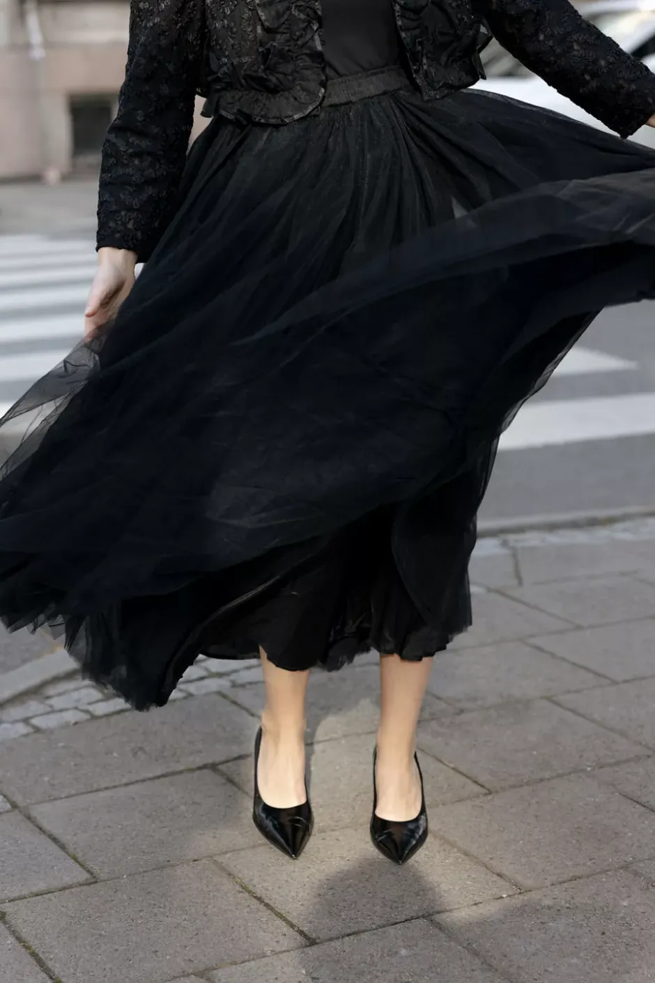 Tulle Maxi Skirt Black^CARMA Discount