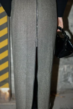Twill Skirt Black Beige^DAGMAR Clearance