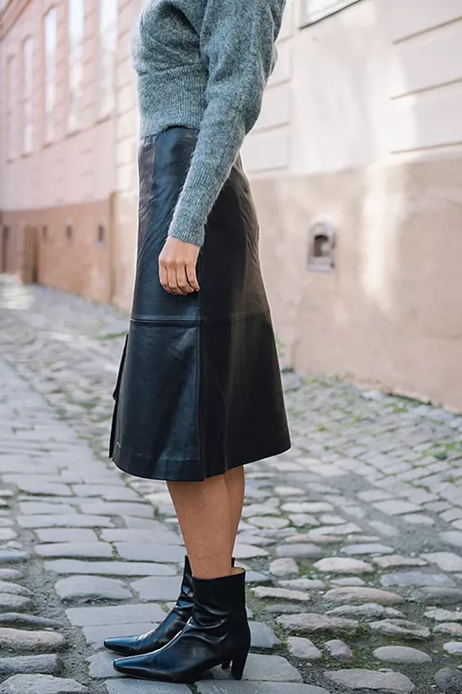 Vendetta Leather Skirt^HIIL STUDIO Best