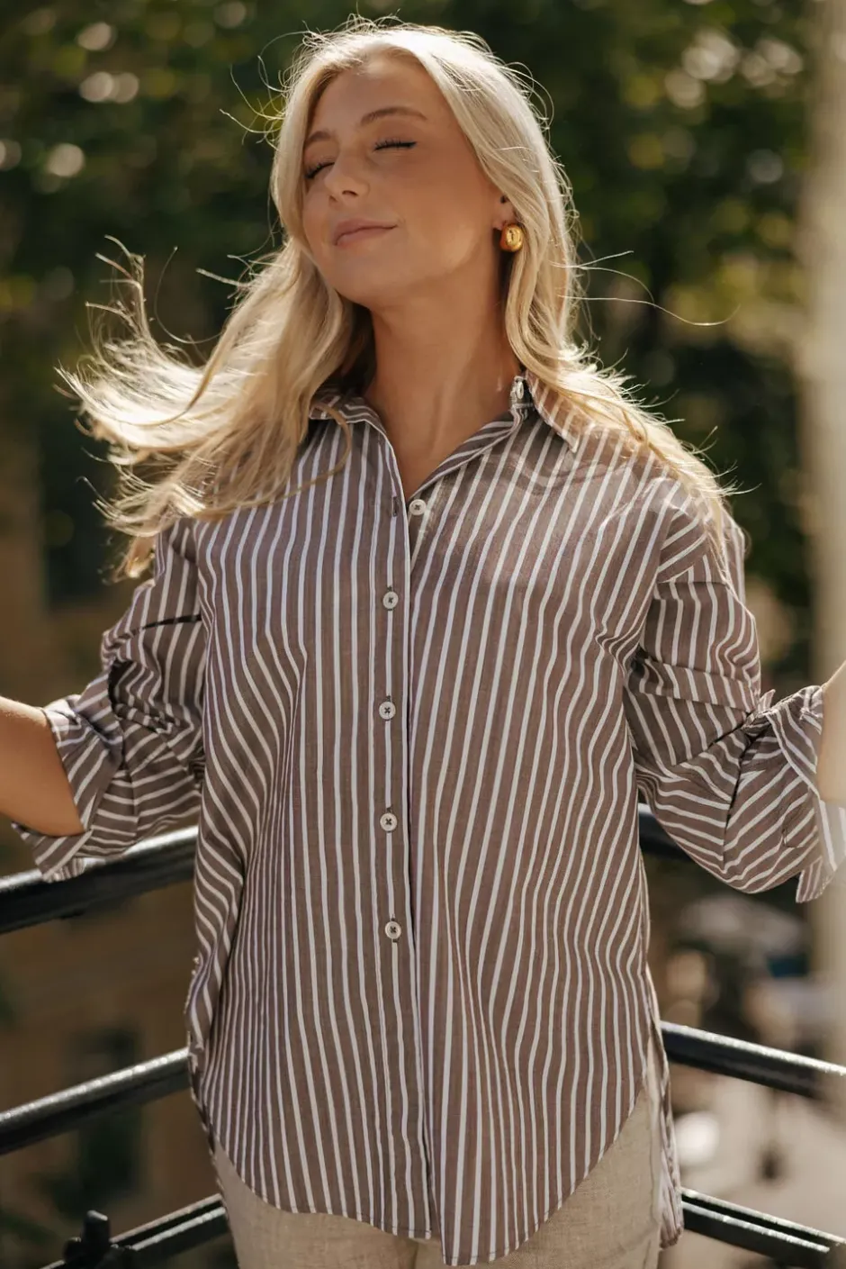 Vilena Shirt Dark Brown^SAND Fashion