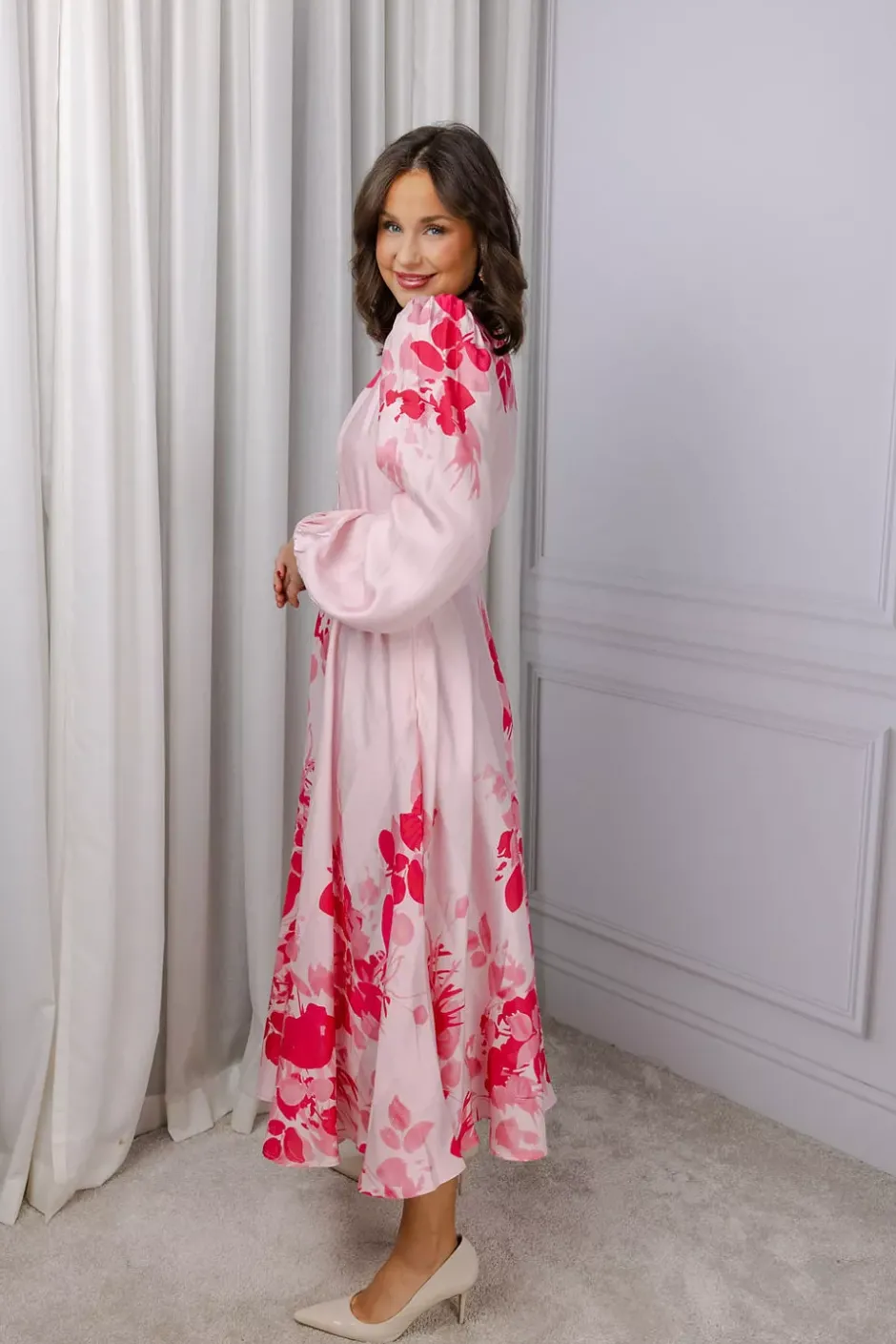 Viscose Shirt Dress Pink Field^BY TIMO Discount