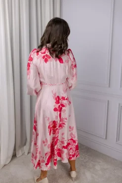 Viscose Shirt Dress Pink Field^BY TIMO Discount