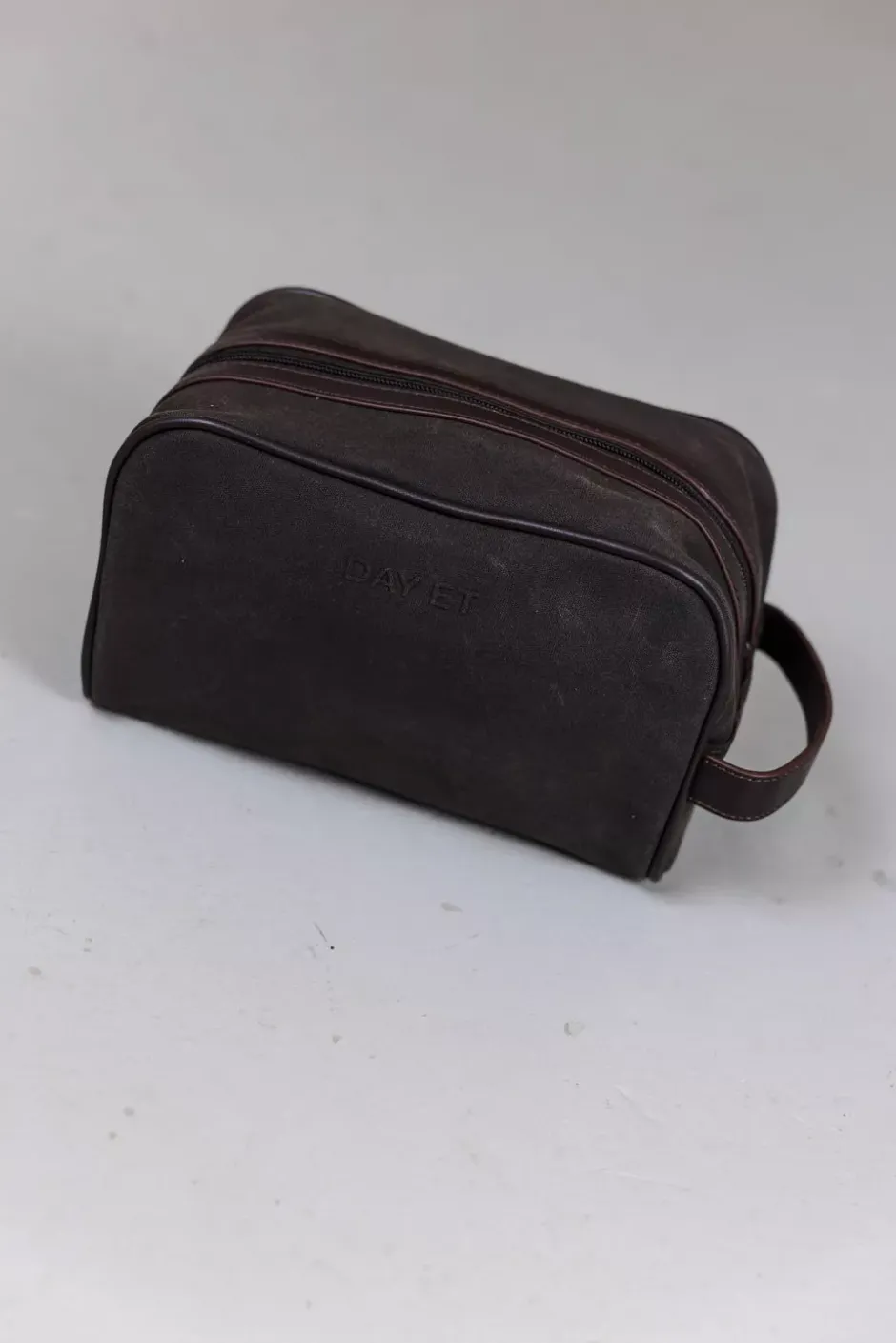 Waxed Cotton Washbag Tarmac^DAY ET Sale