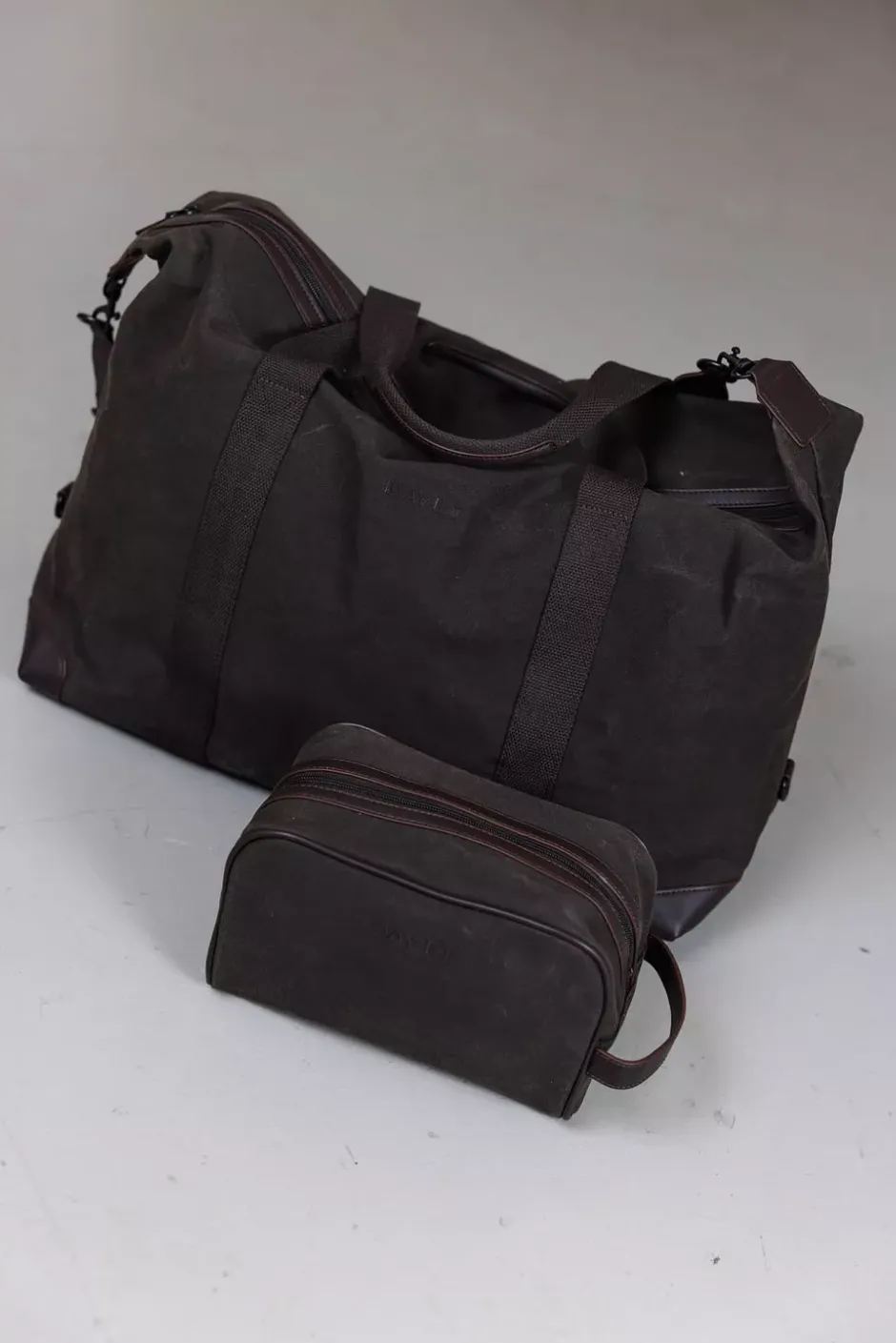 Waxed Cotton Washbag Tarmac^DAY ET Sale