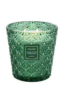 3-Wick Hearth Candle Noble Fir Garland^VOLUSPA Clearance