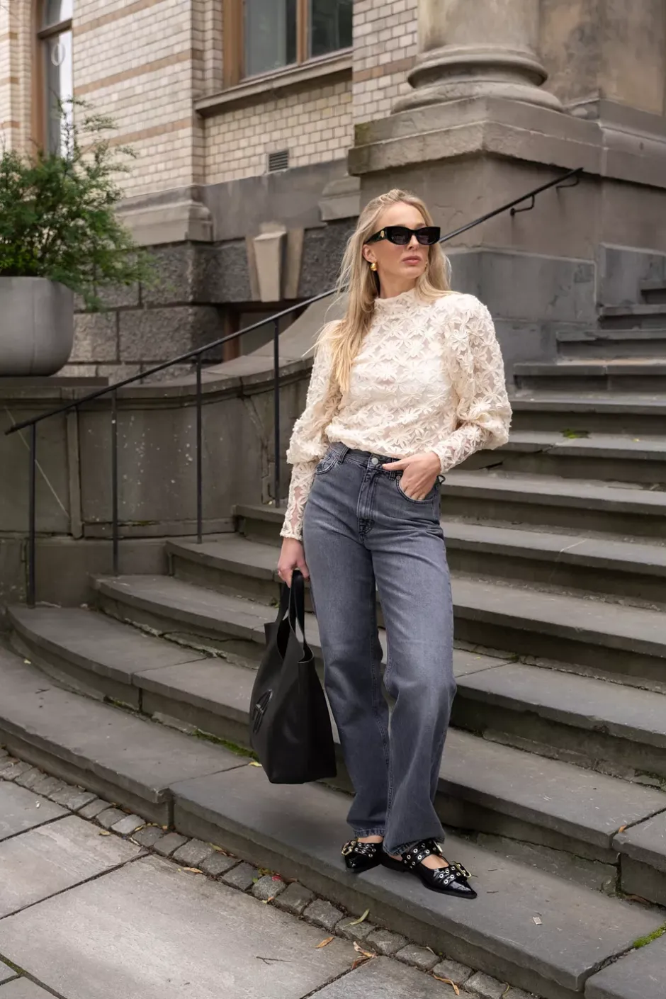 Wide Leg Denim Light Grey^DAGMAR Best
