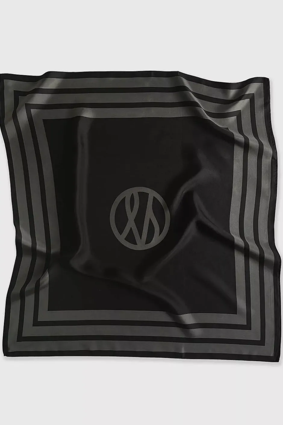 Wide Striped Scarf Black & Grey^LESCARF Discount