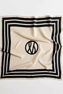Wide Striped Scarf Sand & Black^LESCARF Outlet