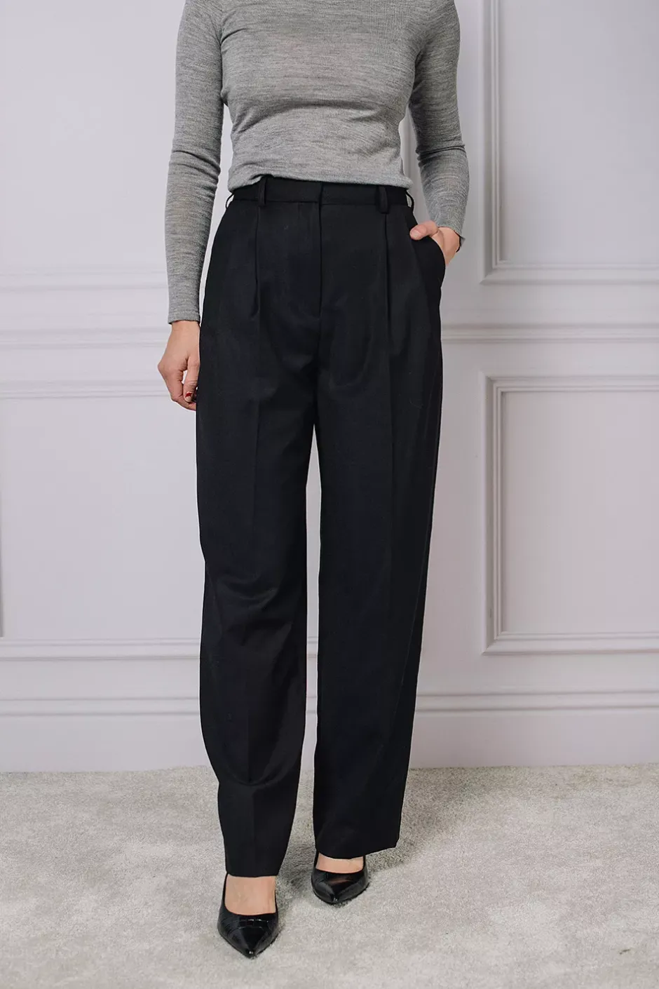 Wide Suit Trousers Black^DAGMAR Sale
