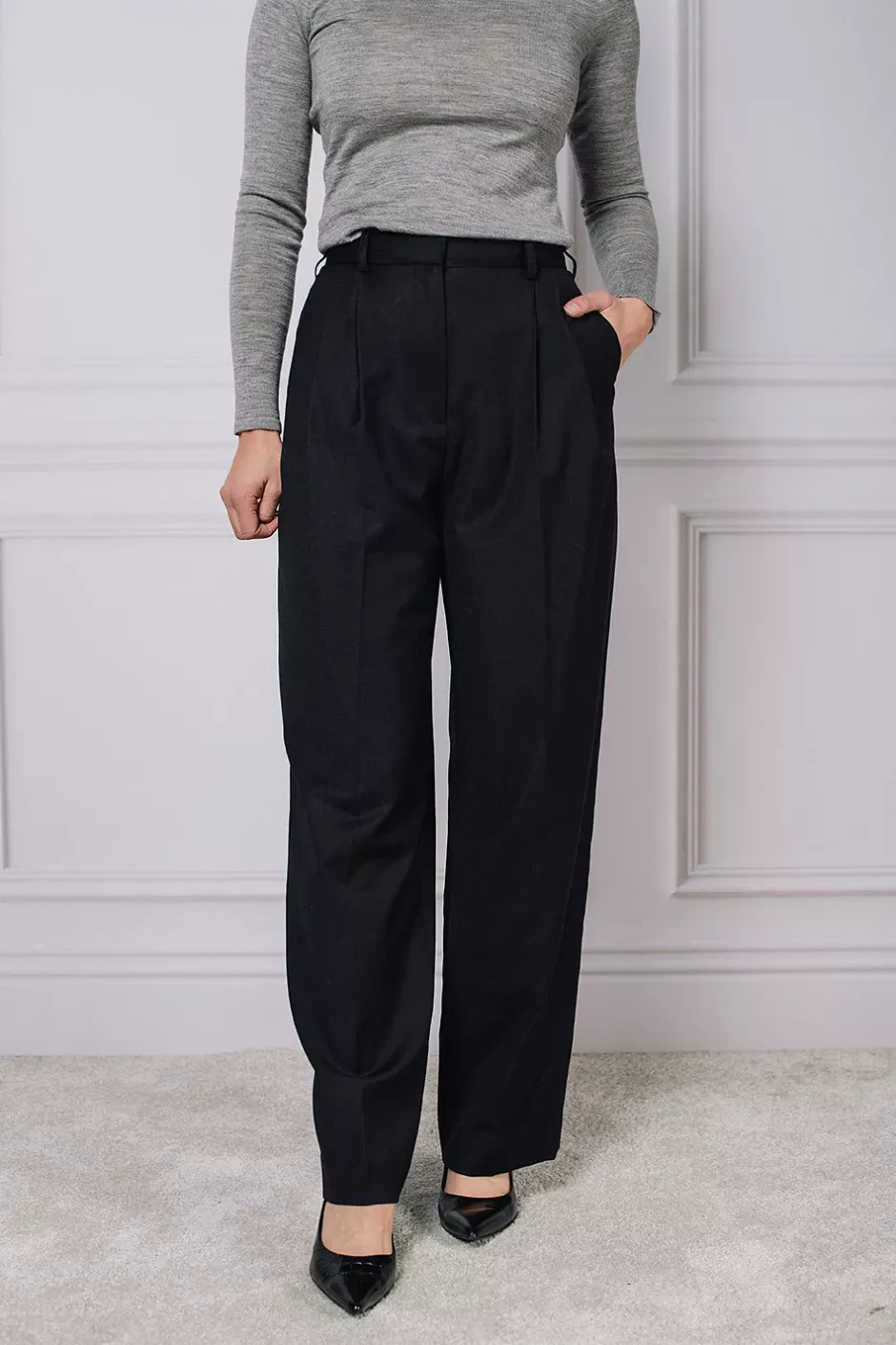 Wide Suit Trousers Black^DAGMAR Sale