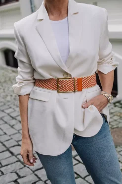 Woman Belt 93577BR Orange/Mandarin^MAISON BOINET New