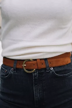 Woman Belt 91660G Havana^MAISON BOINET Fashion