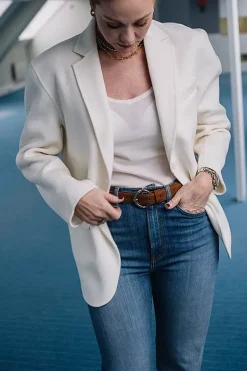 Woman Belt 91660G Havana^MAISON BOINET Fashion