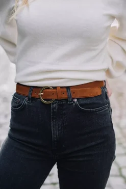 Woman Belt 91660G Havana^MAISON BOINET Fashion