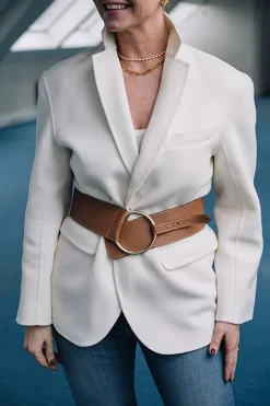 Woman Belt 94246G Havana^MAISON BOINET Online